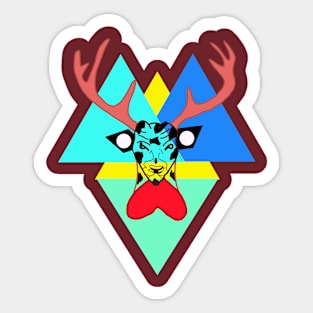 Deer and cow Sticker